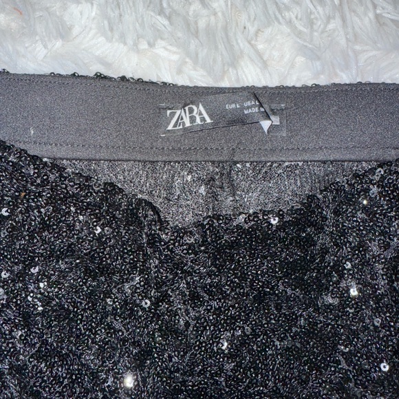 Zara flared sequin black leggings - Picture 3 of 4